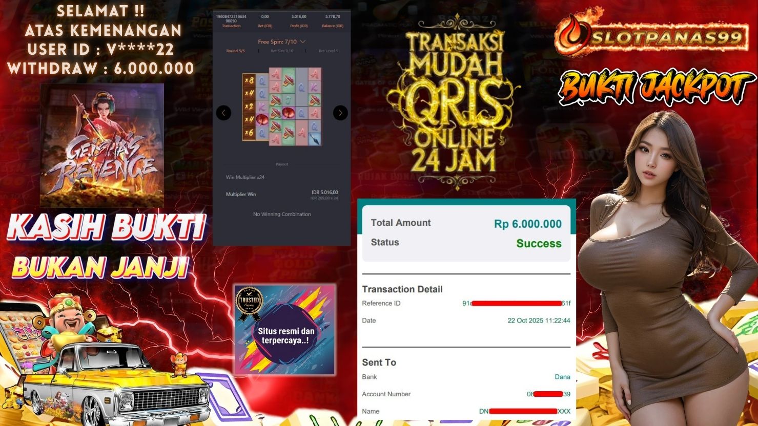 SLOTPANAS99 JACKPOT SLOT GEISHA'S REVENGE